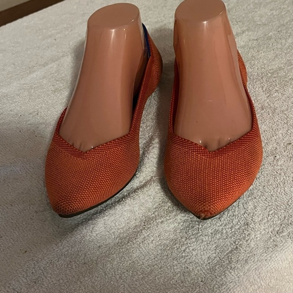 Rothy’s The Point Orange Flats Shoes Sz 9 - Picture 9 of 12
